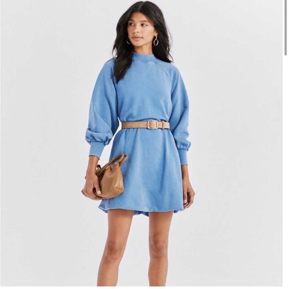 Something Navy Mockneck Sweatshirt Dresd